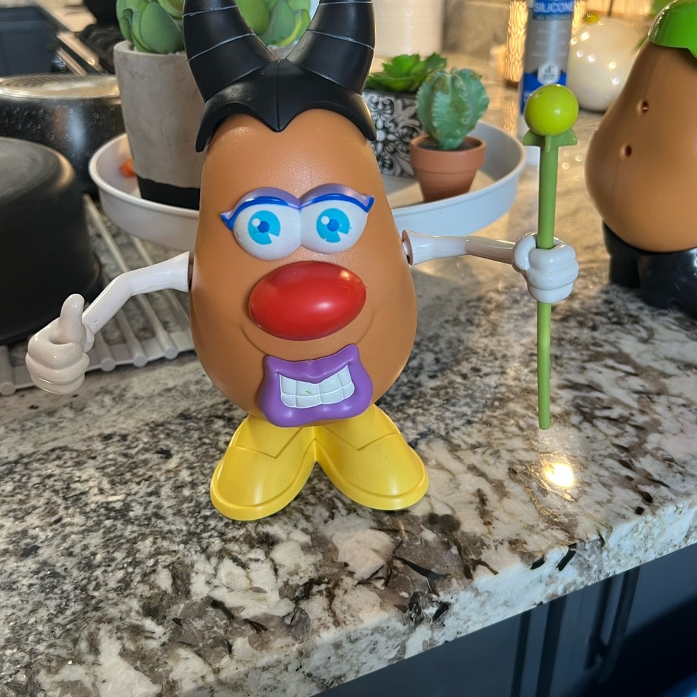 Mr. Potato Head Kids Toy - Brown with Yellow Shoes and Red Nose Malificent